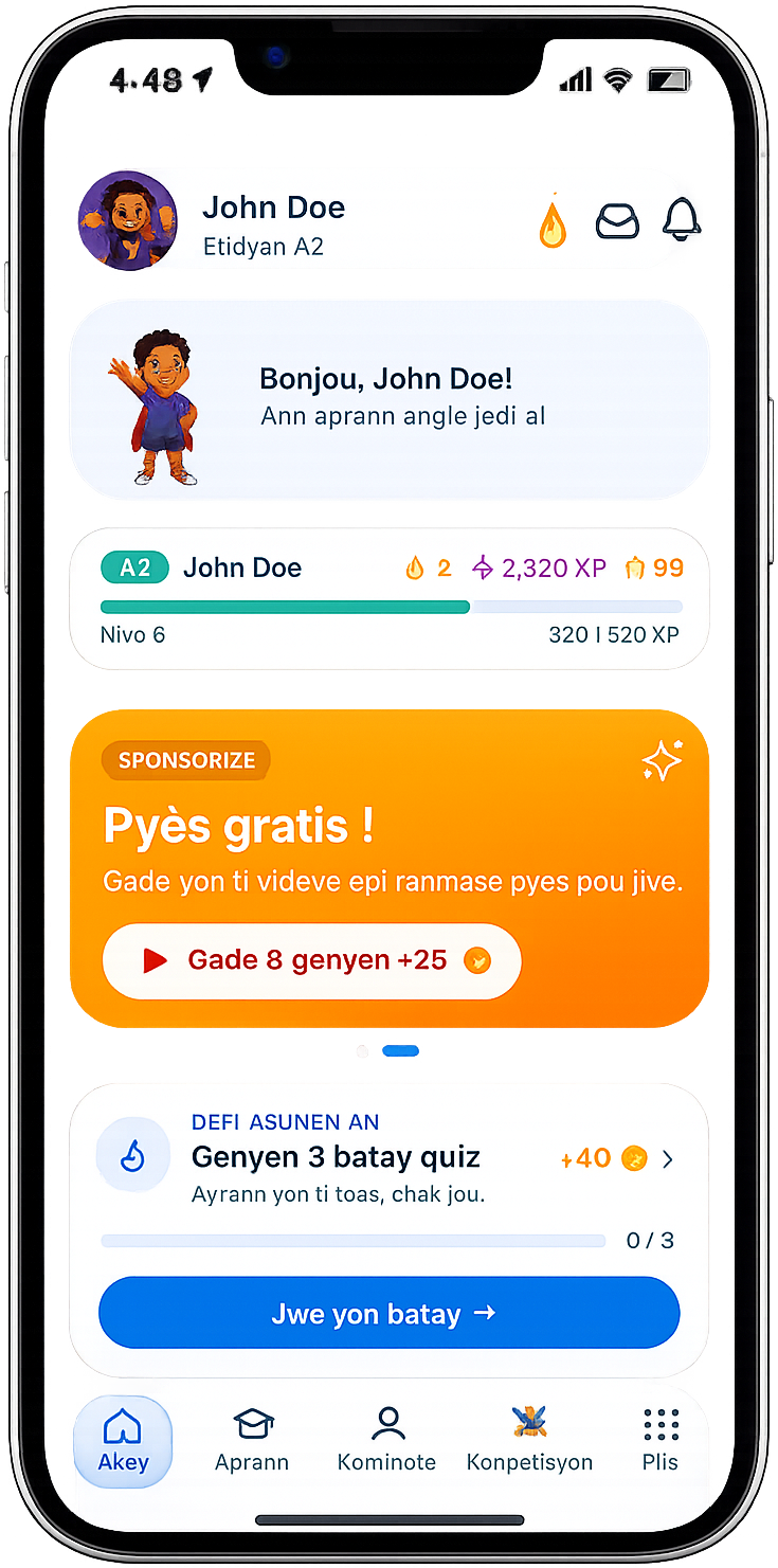 Ekran app Yorlingo
